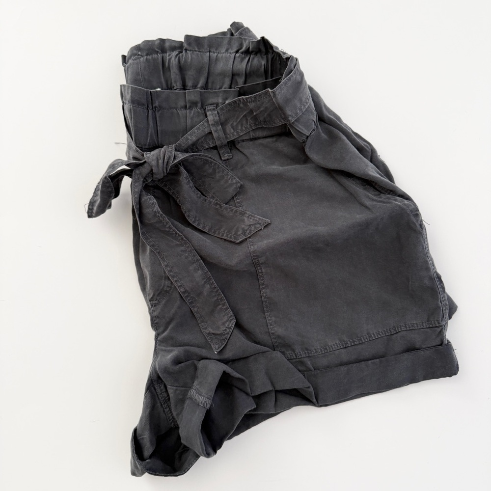 Aerie Washed Charcoal Drawstring Shorts - Medium